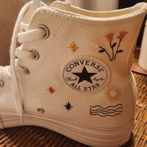 Converse Chuck Taylor All Star Platform It's Okay To Wander Sneakers Size 10 - Picture 5 of 16